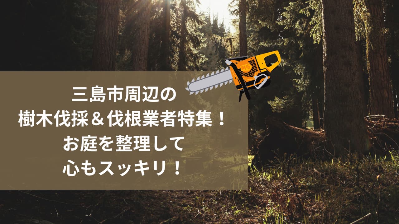 三島市周辺の樹木伐採＆伐根業者特集！お庭を整理して心もスッキリ！