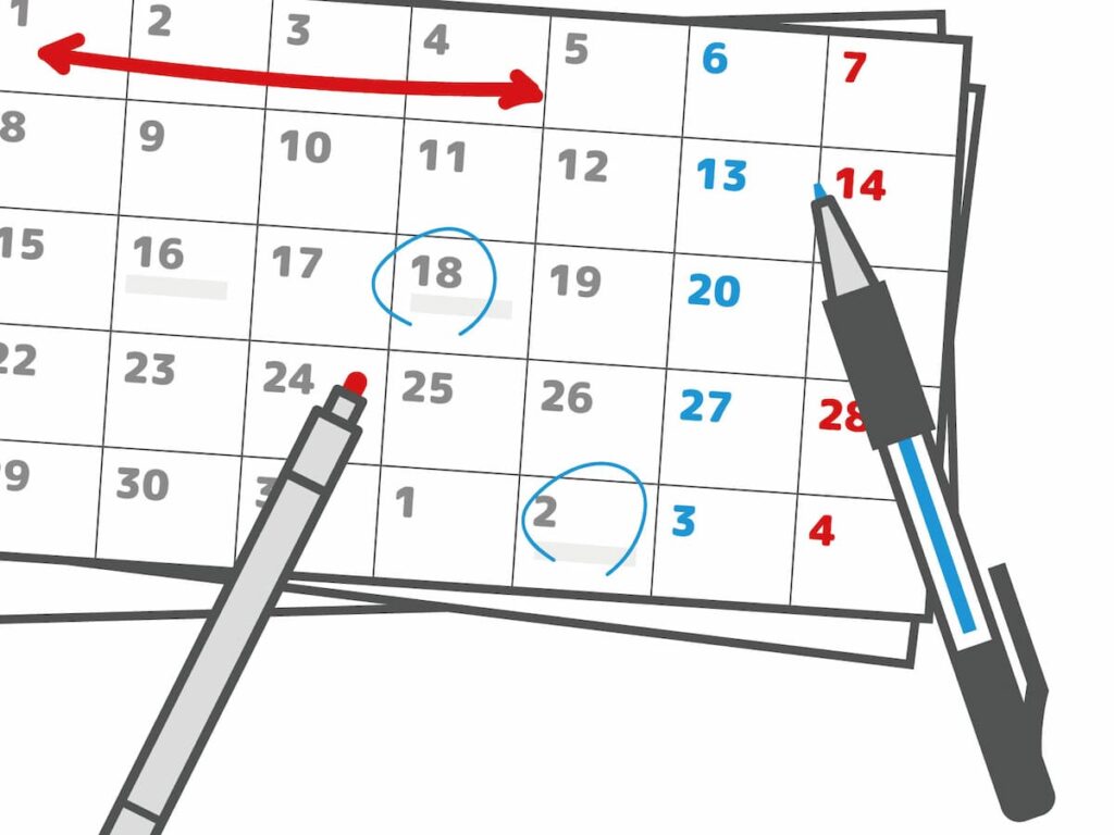 カレンダーのイラスト写真