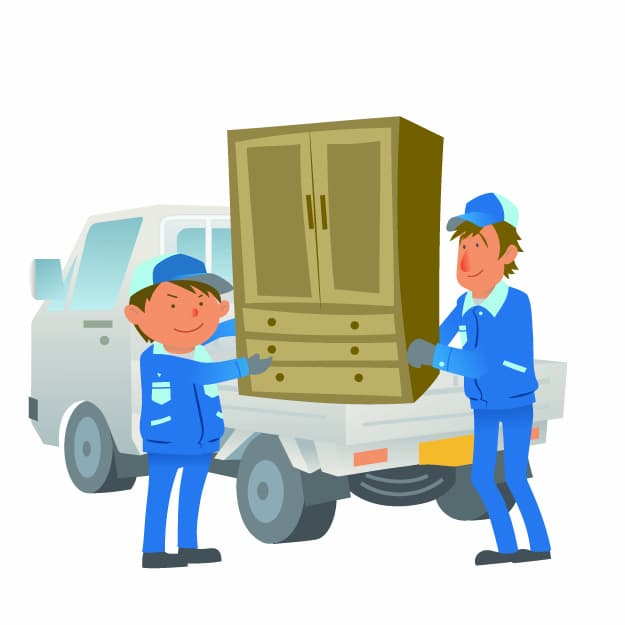 回収業者のトラック イラスト写真