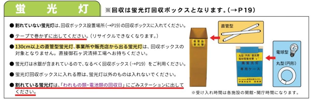 伊東市公式サイト蛍光管処分条件